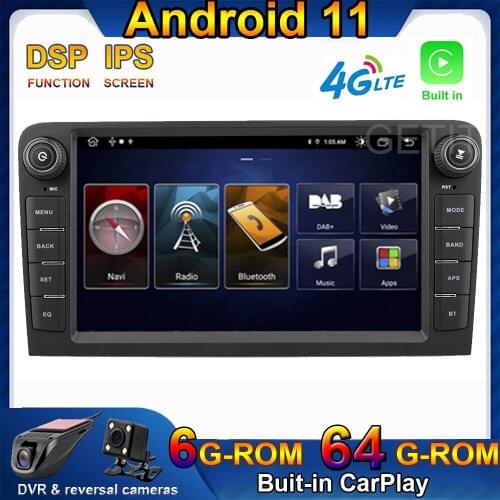 64GB IPS 8" Android 11 Carplay Car radio Stereo GPS Navigation for Audi A3 8P S3 RS3 Sportback multimedia player NO DVD NO DIN