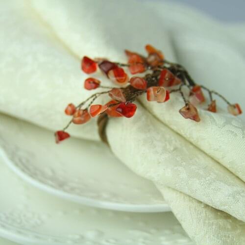 Free Shipping Stone Napkin Ring, Napkin Holder For Wedding, Decoration 12 Pcs Many Colors