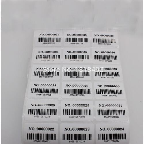 Free shipping STOCK barcode sticker/number label/clothing price label/no. sticker/price tag/shipping label 1000 pcs a lot