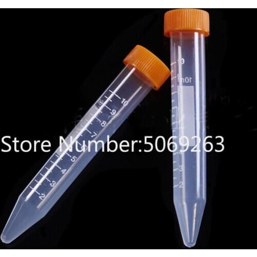100 pieces/pack 10mL Bullet-shape Plastic Centrifuge tube Laboratory Test Tube Centrifugal