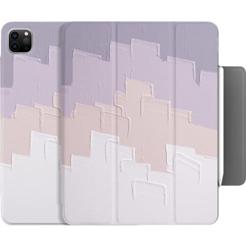 For Ipad Air 4 pro 12.9 11 Case 2020 Three-fold double-sided clip with pen slot magnetic anti-bending ultra-thin jacket