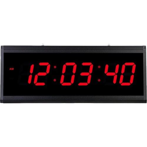 Digital Wall Clock Large LED Display Plug-in Clock for Home Office Sitting Room Hotel Church School Hall - US Plug