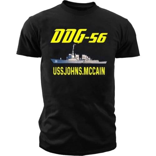 DDG-56 USS John S. McCain Warship Mens T-Shirt. Summer Cotton Short Sleeve O-Neck Unisex T Shirt New S-3XL
