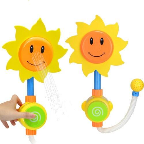 Hot sale Baby Bath Toy Sunflower Shower Faucet Baby Water Game Bath Spout Play Swimming Bathroom Toys Summer Bathing