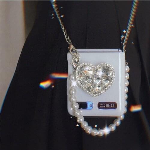 For Samsung zflip phone case rope f7070 folding screen light luxury female Japanese Korean female protective case 5g