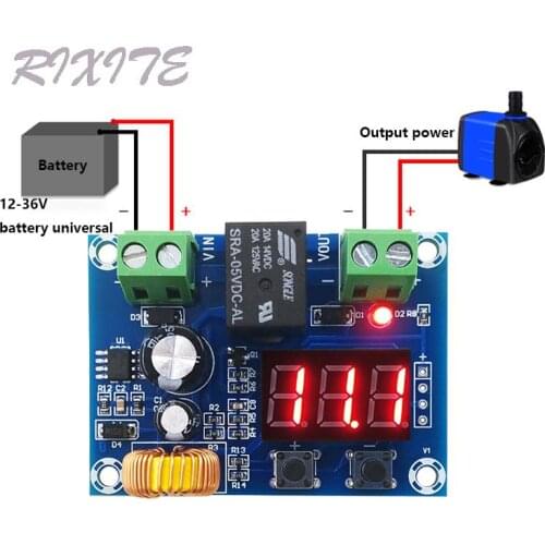 XH-M609 DC voltage protection module Lithium battery under voltage loss, low power, disconnect output 6-60V