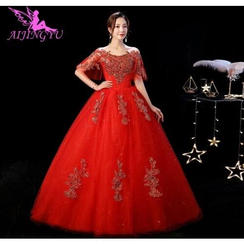 AIJINGYU Indian Dress Alternative Gowns Modest Pakistani Navy Singapore Pleats Open Back Wedding Dresses For Sale