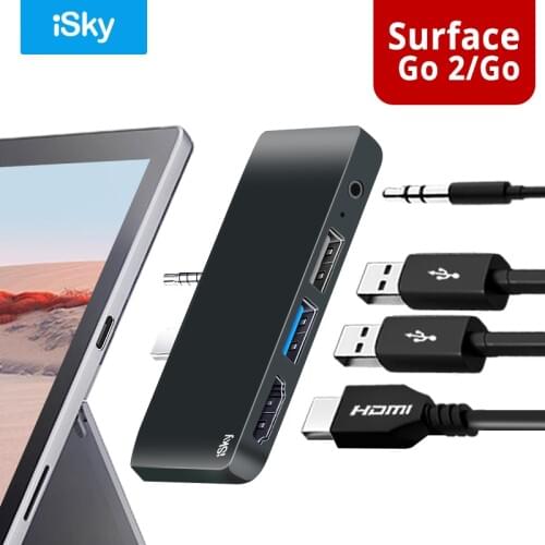ISky for Microsoft Surface Go GO2 USB Hub for Surface Hub Port Replicator USB3.0 HDMI Surface Go Go 2