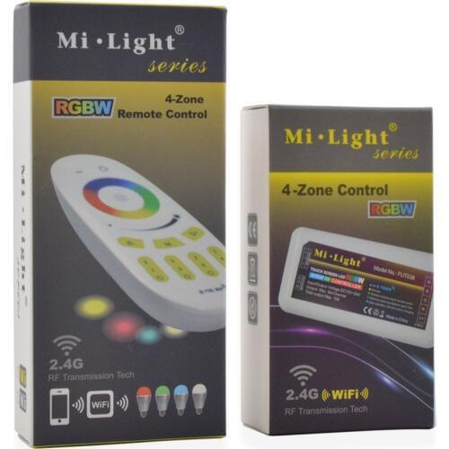 Milight Controller RGB / RGBW Receiver Controller, DC12V-24V 2.4G Decoding Control RGB / RGBW 4 Packet RF Remote Controller