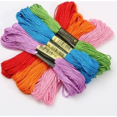 50pcs Multicolor Cotton Sewing Skeins Cross Stitch Embroidery Thread Floss Kit Line Threads Branch DIY Sewing Tools Accessories