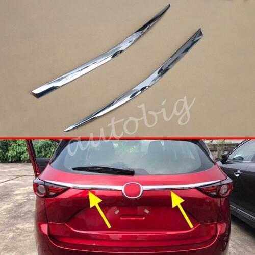 Trunk Strips For Mazda CX5 KF 2017 2018 Chrome Rear Tailgate Trims Decoration
