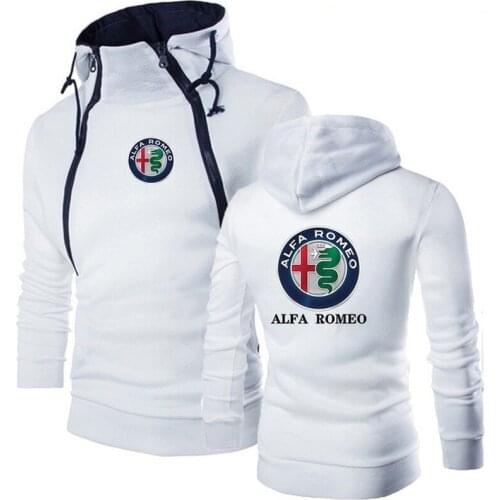 2021New Alfa Rome Harajuku Style Leisure Men Pullover Hoodies Brand Hooded Sweatshirt Classic Tracksuit Warm Slim Tops 3 Colors