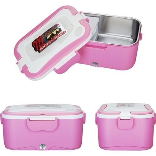 1.5L 12V/24v Portable Car Electric Heating Lunch Box Bento Food Warmer Container for Traveling Heating Car Rice Cooker