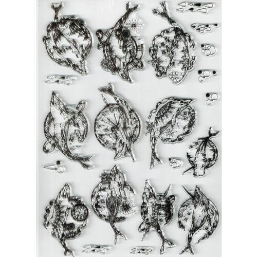 Occean Animal Clear Stamps Whale Transparent Rubber Stamps Scrapbooking Paper Craft Stamps