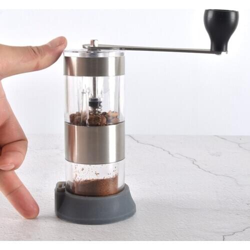 Manual coffee bean grinder espresso machine burr grinder grain grinders househol food mill stainless steel mini portable tools