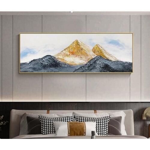 Hand Painted Knife Original paintings mountain Oil Knife Painting Canvas For Home Decoraiton
