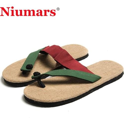 Summer Flax flip flops Women Men Casual Linen Slides Multi-Style Non-Slip EVA Home Flip Flops Indoor Shoes Female Beach Sandals