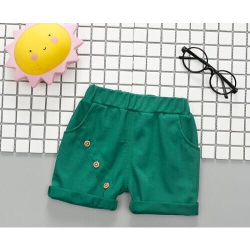 Summer new boys shorts children fashion cotton solid color elastics band short pants for boy beach shorts kids casual clothing