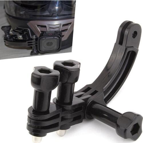 GoPro Hero Helmet Bracket Helmet Curved Extension Arm + Rotary Connection Screw Chains Mount for GoPro Hero 7/6/5/4/3+/3/2/1