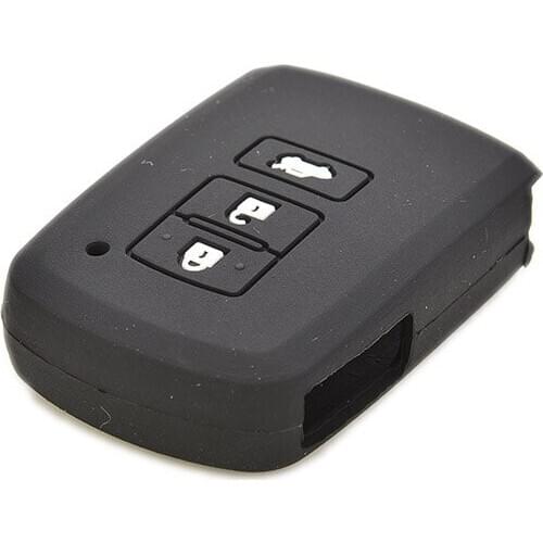 Silicone Remote Smart Key 3 Button Black Key Fob Protect Cover Case Silicone Case Cover For Toyota Camry Avalon RAV4