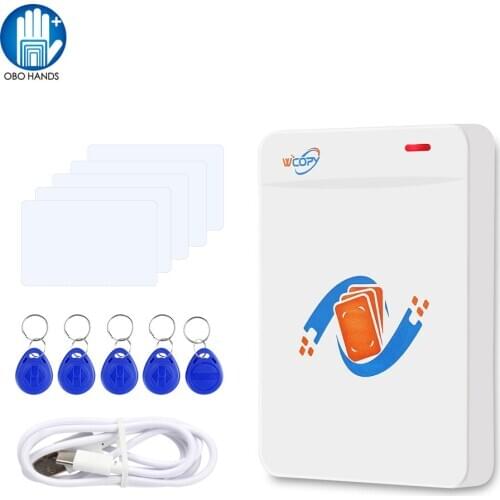 Smart RFID Card Duplicator ID/IC Reader Copier Encrypted Card Decoder with USB Cable Free Software Support NFC Phone/Wristband