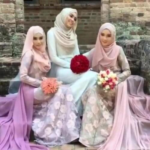 Universal Headscarf High-quality Plain Bubble Chiffon Solid Color Hijab Long Shawl Headscarf Comfortable to wear for Ladies