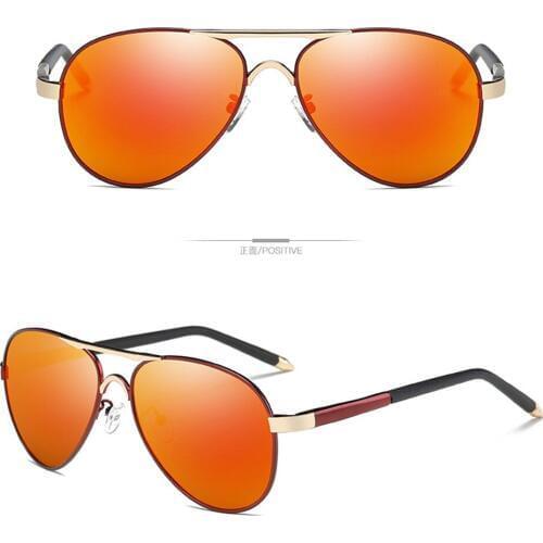 High-end Pilot Fashion Driver Sun Glasses Polarized Mirror Sunglasses Custom Made Myopia Minus Prescription Lens -1 to -6
