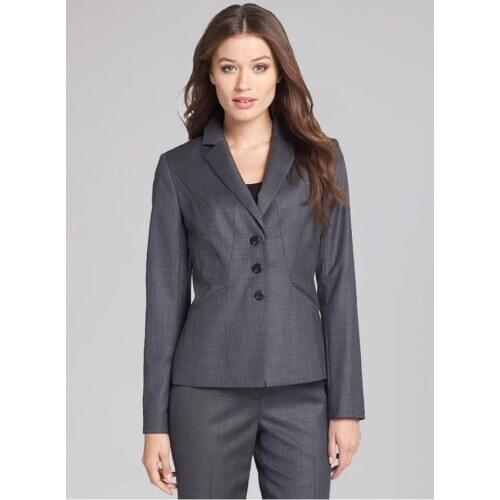 Women business suits Formal Office suits work career suit Custom made Dark Gray uniforms 2-piece