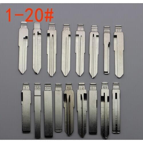 1-20# 01# 02# 03# 04# 5# 7# 8# 11# 15# 19# 20# Key Blade Car key embryo Car Key Embryo replacing the key head