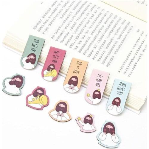 1set Original Series Magnetic Bookmark Double-sided Book Clip Cartoon Magnet Book Mark Page Clips Reading Student Stationery