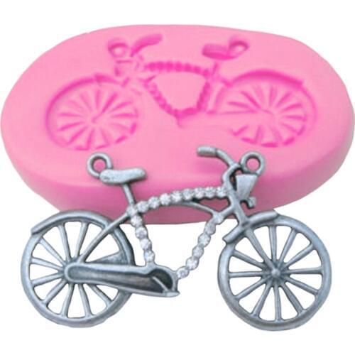 1pc Cake Decorating Tools Bicycle Shape 3D Silicone Fondant Mould Cake Cupcake Mold Design Chocolate Mould Bake Ware Tool