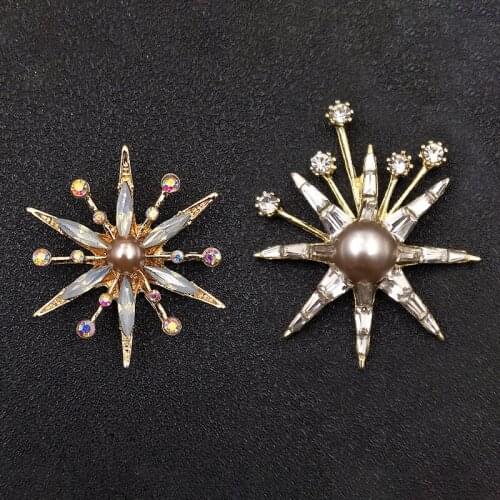 2020New 20Pcs Big Rhinestone Flower Buttons for Hair Accessories or Shoes Flower Decoration HZ610-HZ725