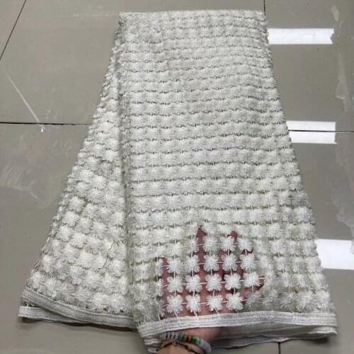 2021 High Quality Mesh African Lace Fabric New Design Water Soluble Guipure Cord Laces French Net For Wedding Party Sewing
