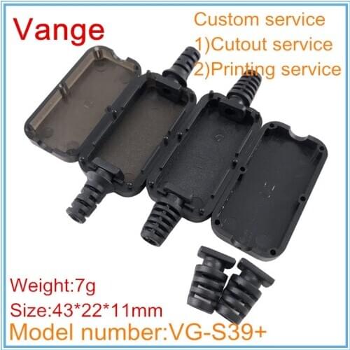 5pcs/lot junction box case 43*22*11mm IP54 ABS plastic enclosure box housing with PVC protective cover