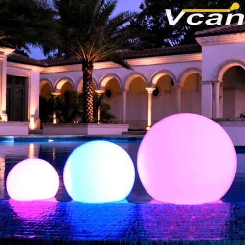 8PCS Free Shipping 20cm Waterproof Outdoor Battery Powered RGB Remote Control Led Globe Light