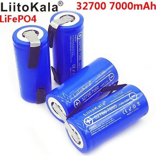LiitoKala Lii-70A 3.2V 32700 7000mAh LiFePO4 Battery 35A Continuous Discharge Maximum 55A High power battery+Nickel sheets