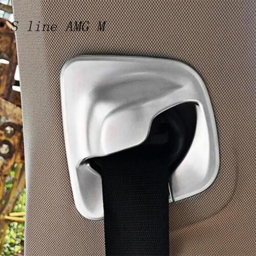 Car styling Safety belt panel Decoration frame Covers Stickers Trim For BMW 5 series G30 G38 2018 2019 Interior Auto accessories