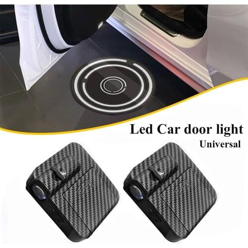 2x Wireless Car Door Logo Light Decor Shadow LED Welcome Laser Projector Lamp Car Interior Light Accessories Ornaments Universal