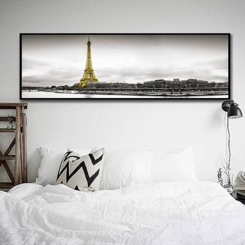 Large 5D Diy Diamond Painting Gold Tower Black And White Architecture Cross Stitch Square Round Drill Mosaic Embroidery A582