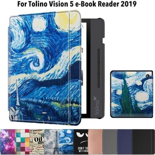 Case for Tolino Vision 5 Cover Case for Tolino Vision 5 7 inch 2019 e-book e-reader sleepcover funda capa shell stylus +film