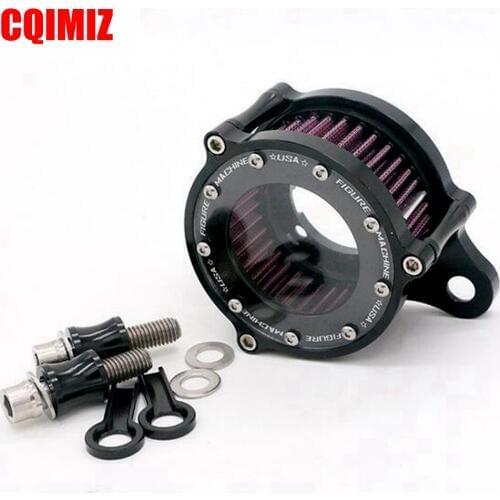 CNC Black Motorcycle Air Filter Intake Filter System Kit Air Cleaner For Harley Sportster XL883 XL1200 1991 1992 1993-2016 2015