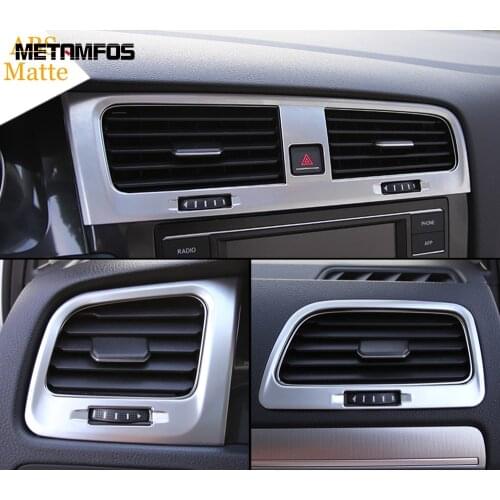 For Volkwagen Golf 7 MK 7 2013-2017 2018 Air Condition Vent Outlet Cover Trim Molding Sticker Interior Accessories Car Styling
