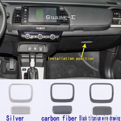 Car Styling Body Sticker Inner Inside Co-pilot Glove Handle Bowl Box Front Trim Parts For Honda Fit Jazz 2020 2021