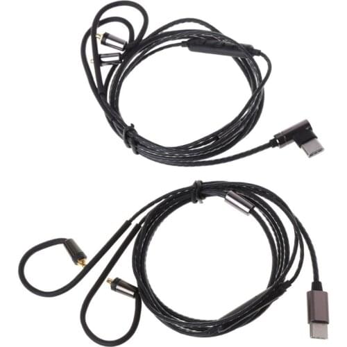 MMCX Type C Earphone Audio Cable Mic For Shure Headphone SE215/315/535/846/425