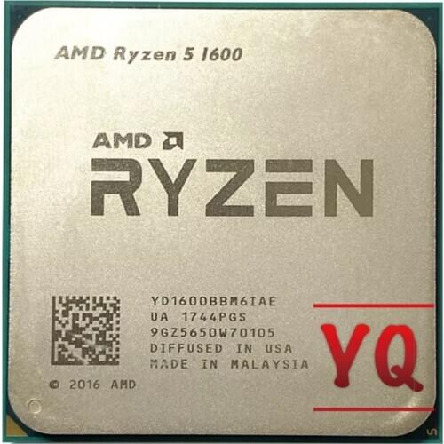 AMD Ryzen 5 1600 R5 1600 3.2 GHz Six-Core Twelve Thread 65W CPU Processor YD1600BBM6IAE Socket AM4