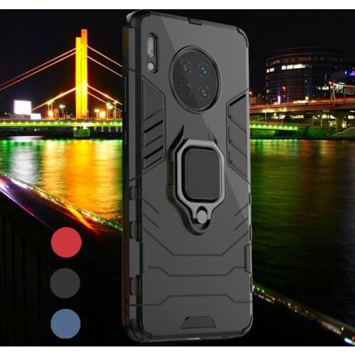Shockproof Armor Case for Huawei Mate 40 30E 20 Pro 5G 10 Lite Mate9 Pro + Plus Protective Bumper Ring Stand Phone Back Cover