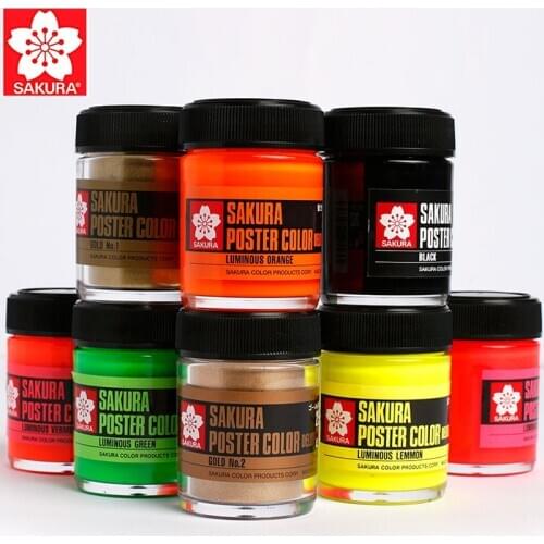 SAKURA Gouache Paint 45ml Single Bottle of Blending Liquid Paint for Exams with Concentrated Art Students Special Hand Drawing