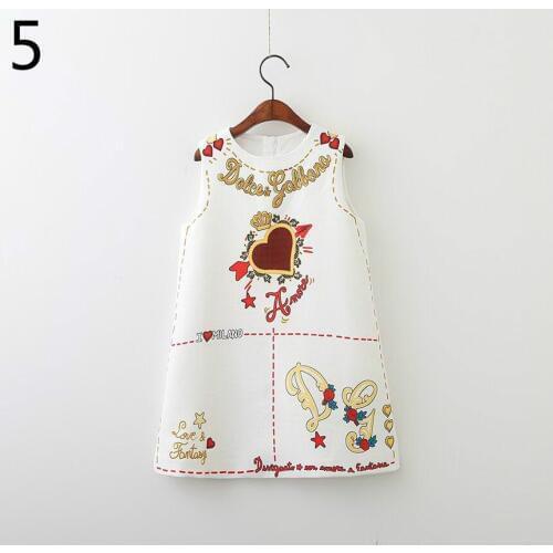 Girls Flower Princess Sundress Love Heart Embroidery Fashion Spring Autumn Vest Dress Baby Clothing E80703