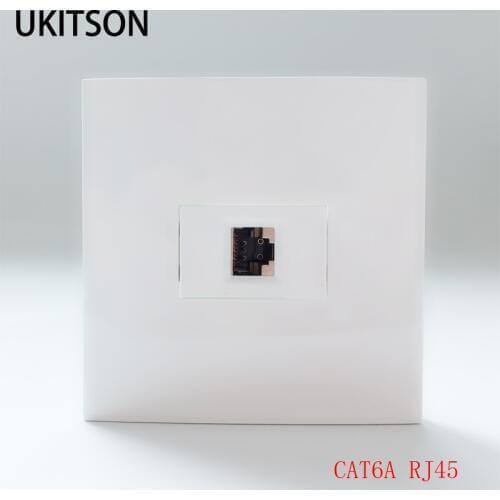 1 Connector LAN RJ45 CAT6A Face Cover 86x86mm CAT 6A Internet Wall Panel