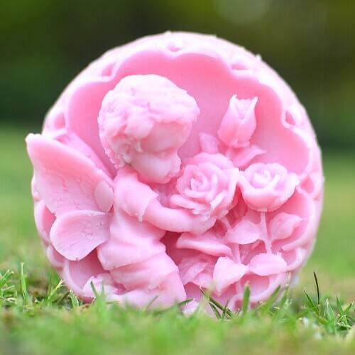Silicone Soap Mold Cupcake Baking Mold Muffin Pan Handmade Angel Fairy Shape DIY Decorative Tools